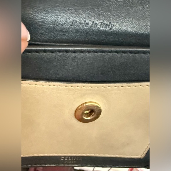 Céline authentic wallet Blue, Beige and Black leather card case - Picture 7 of 9